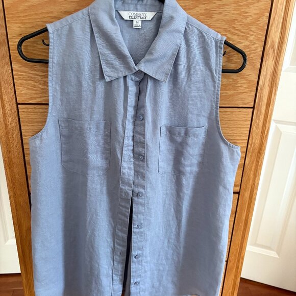 Linen sleeveless Shirt - Company by Ellen Tracy - Picture 1 of 4